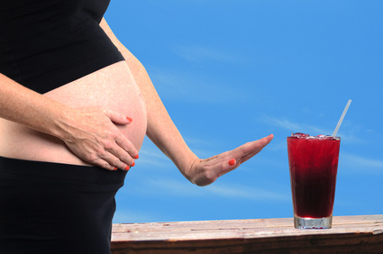 Pregnant woman refusing alcohol