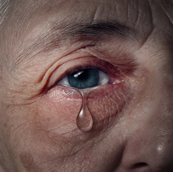 Picture of older person crying